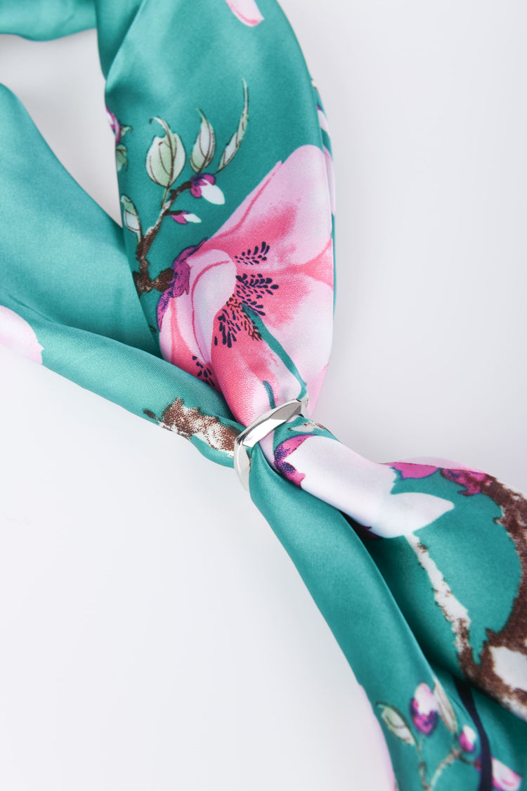 Foulard a stampa floreale