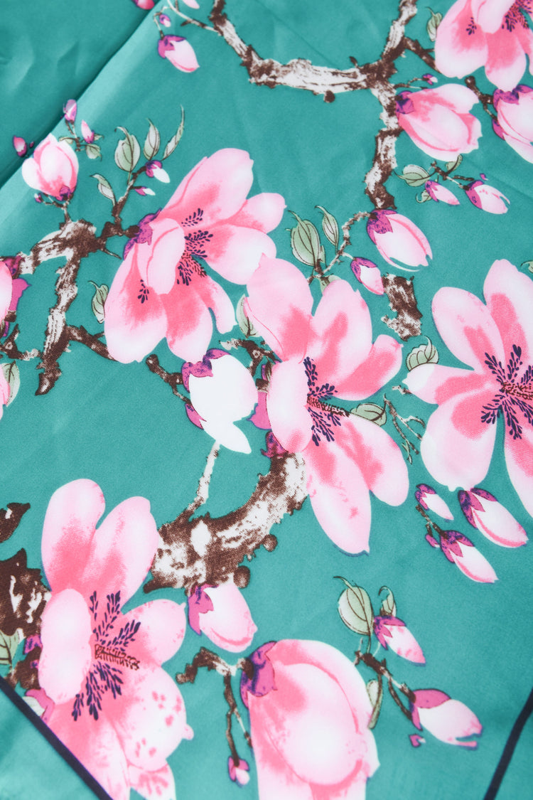 Foulard a stampa floreale