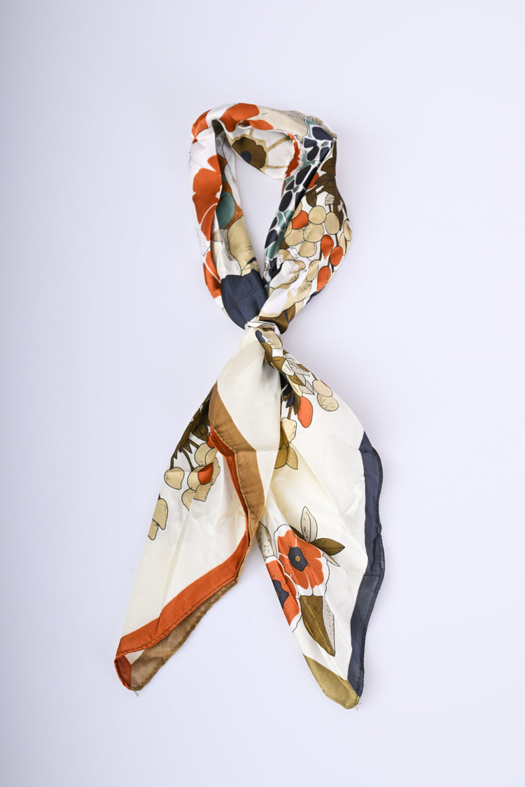 Foulard a stampa floreale