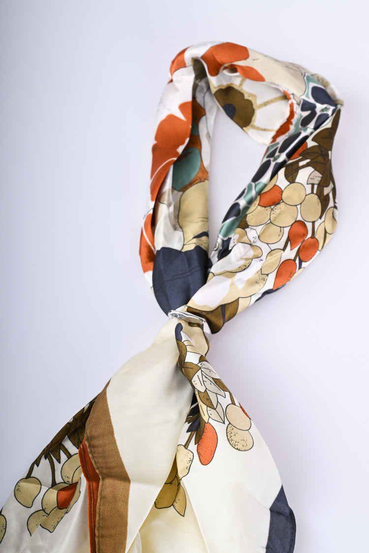 Foulard a stampa floreale