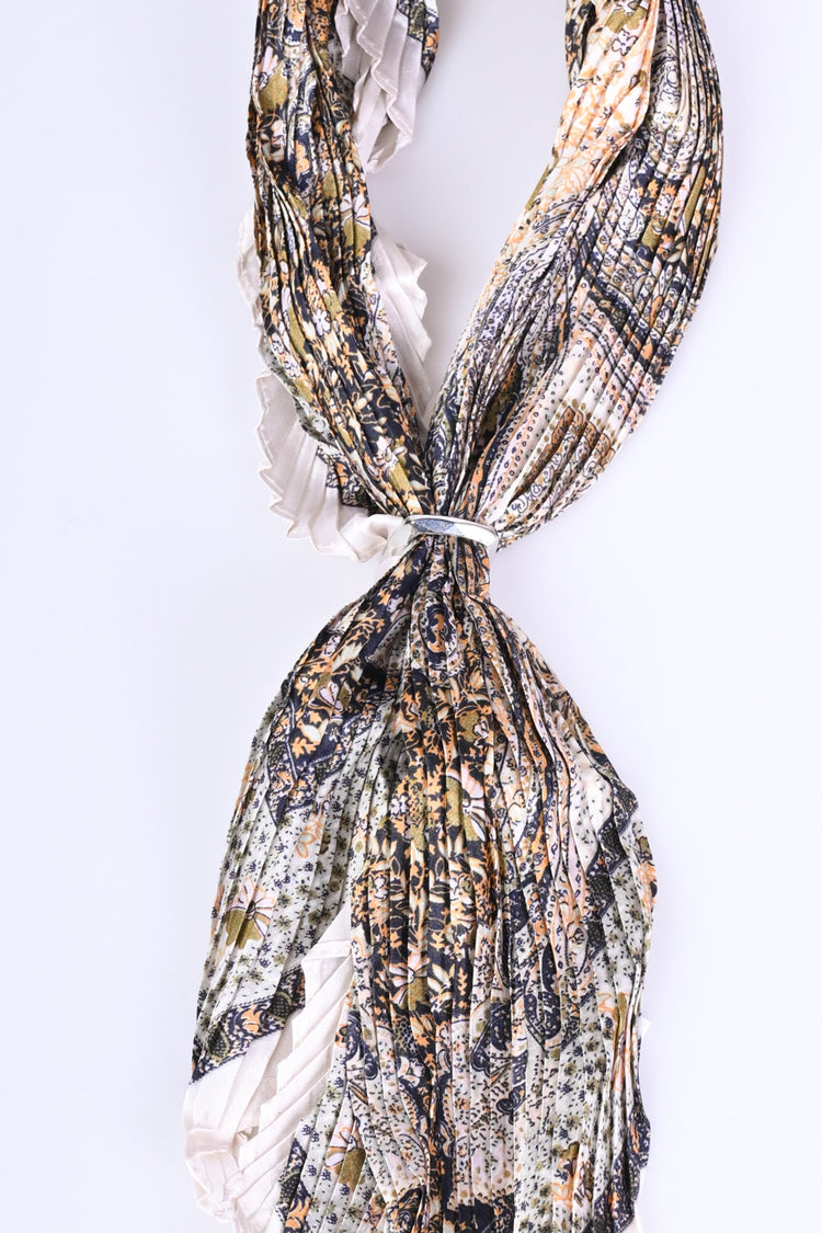 Foulard plissé a stampa etnica