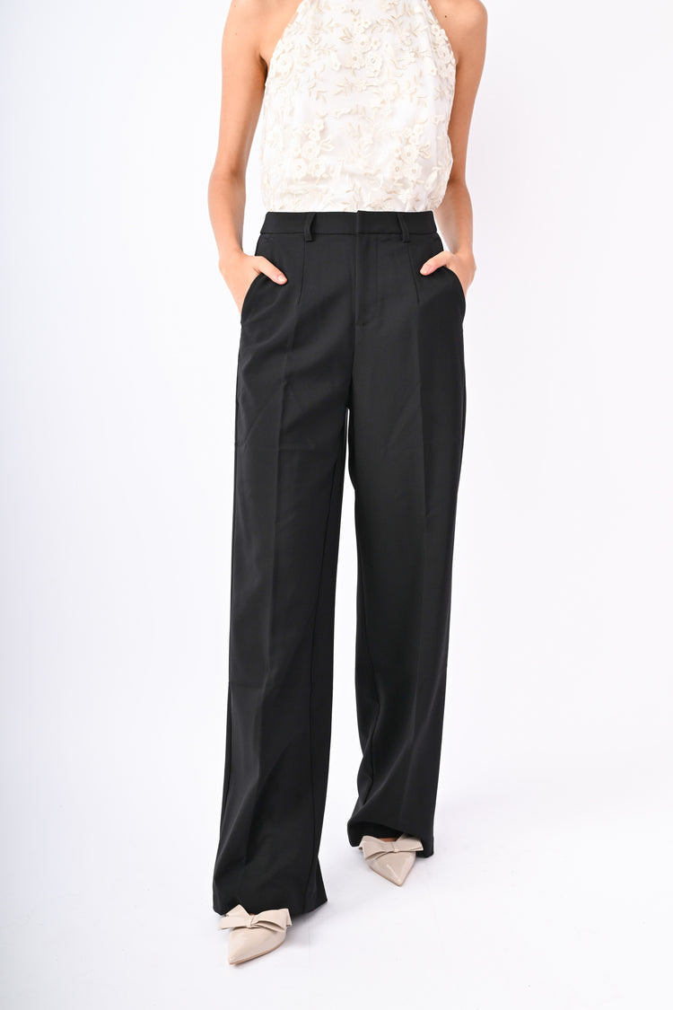 Pantaloni palazzo con piega stirata