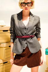 Blazer basic monopetto grigio