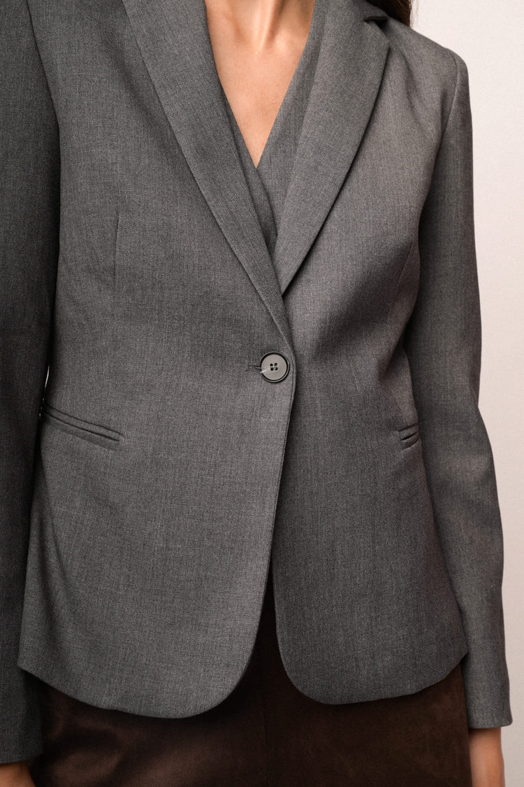 Blazer basic monopetto grigio