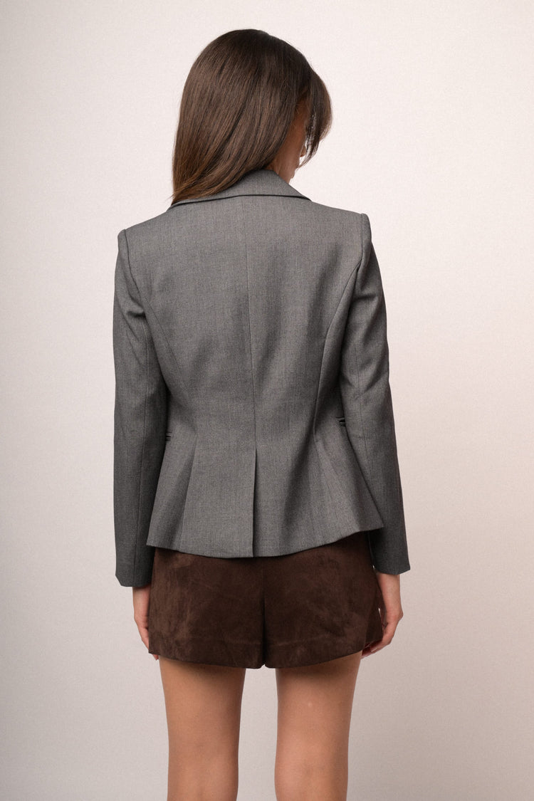 Blazer basic monopetto grigio