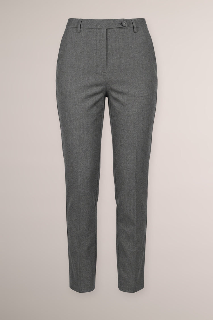Pantaloni slim-fit basic grigio mélange
