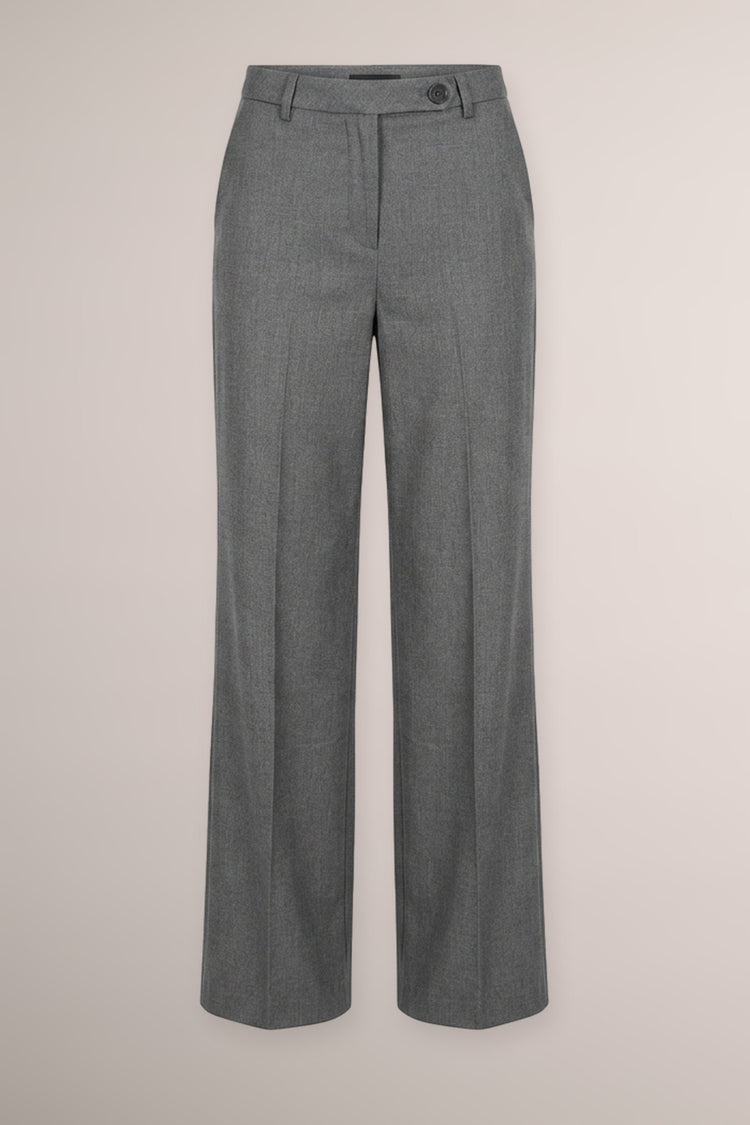 Pantaloni palazzo business misto viscosa grigio