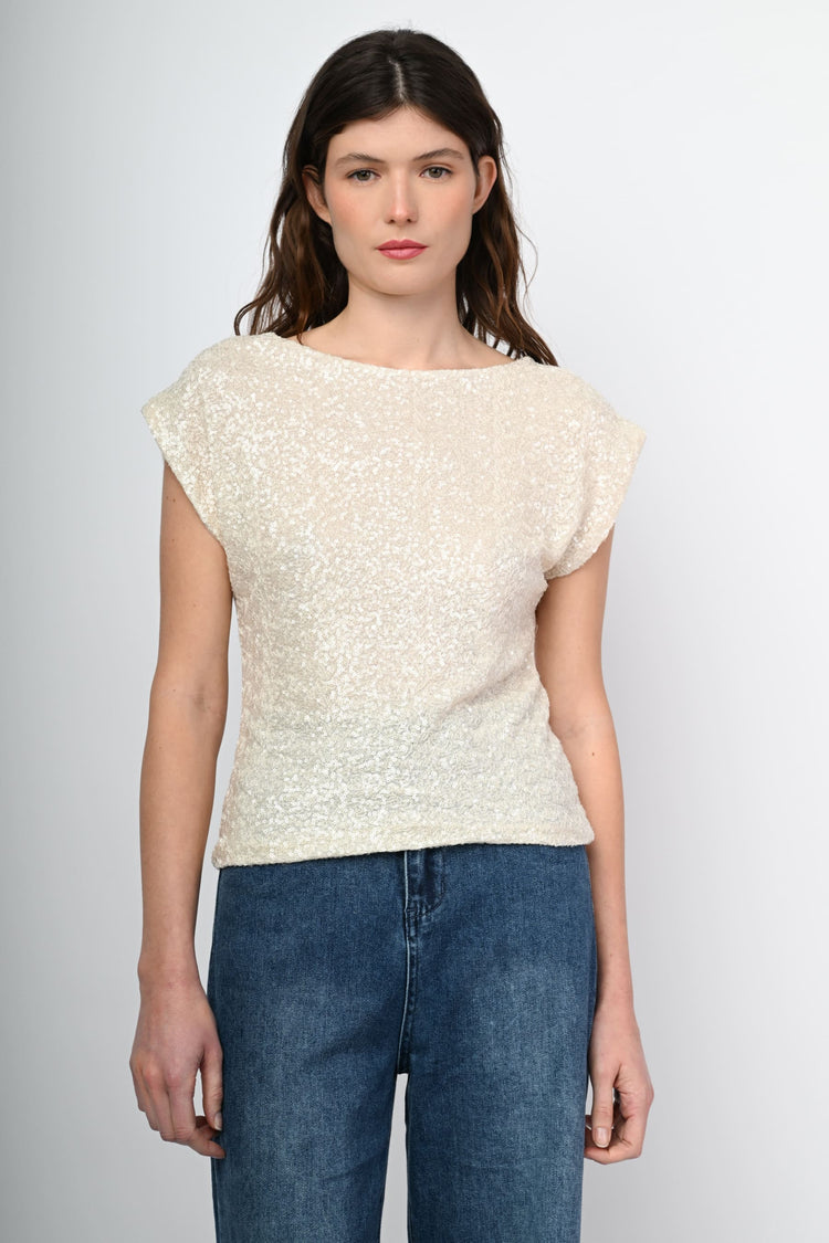 Top con paillettes