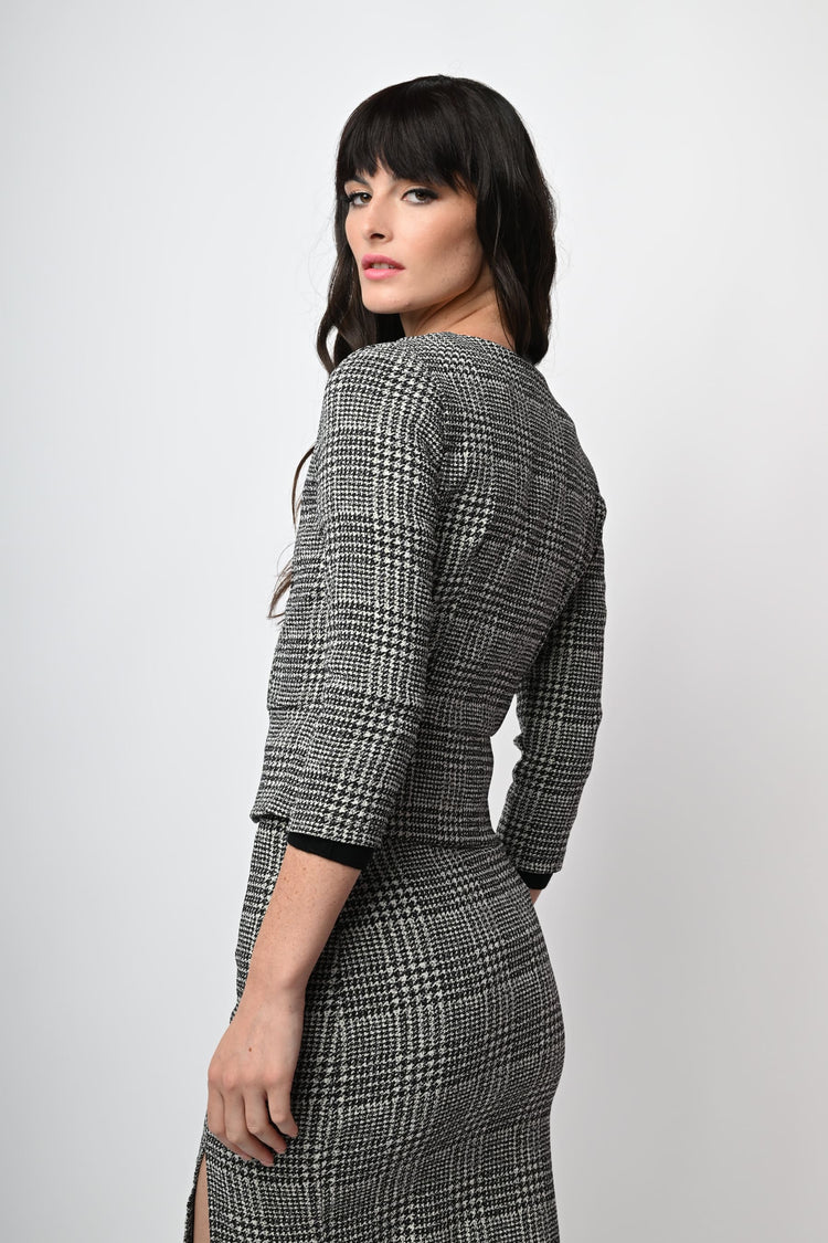 Giacca in jacquard Principe di Galles