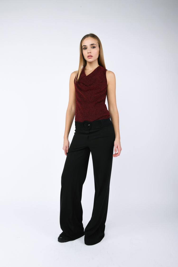 Top in maglia lurex