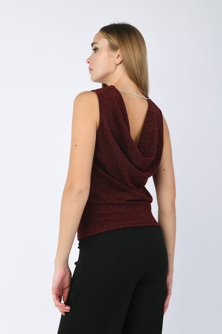 Top in maglia lurex