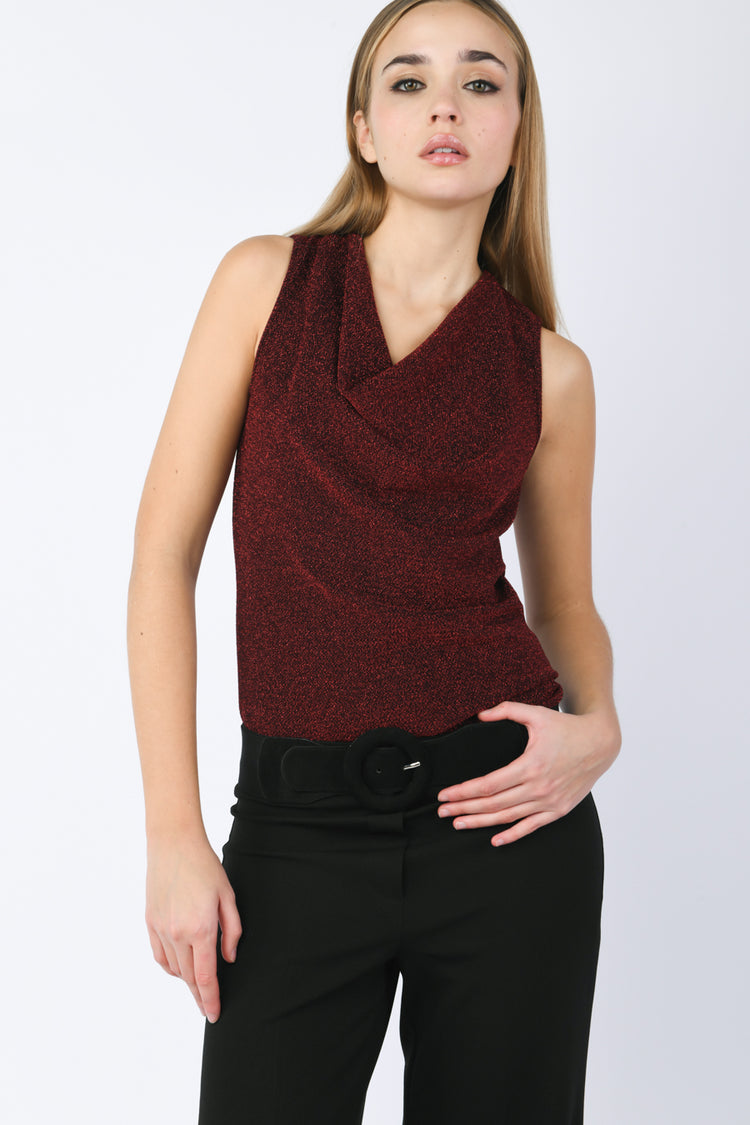 Top in maglia lurex