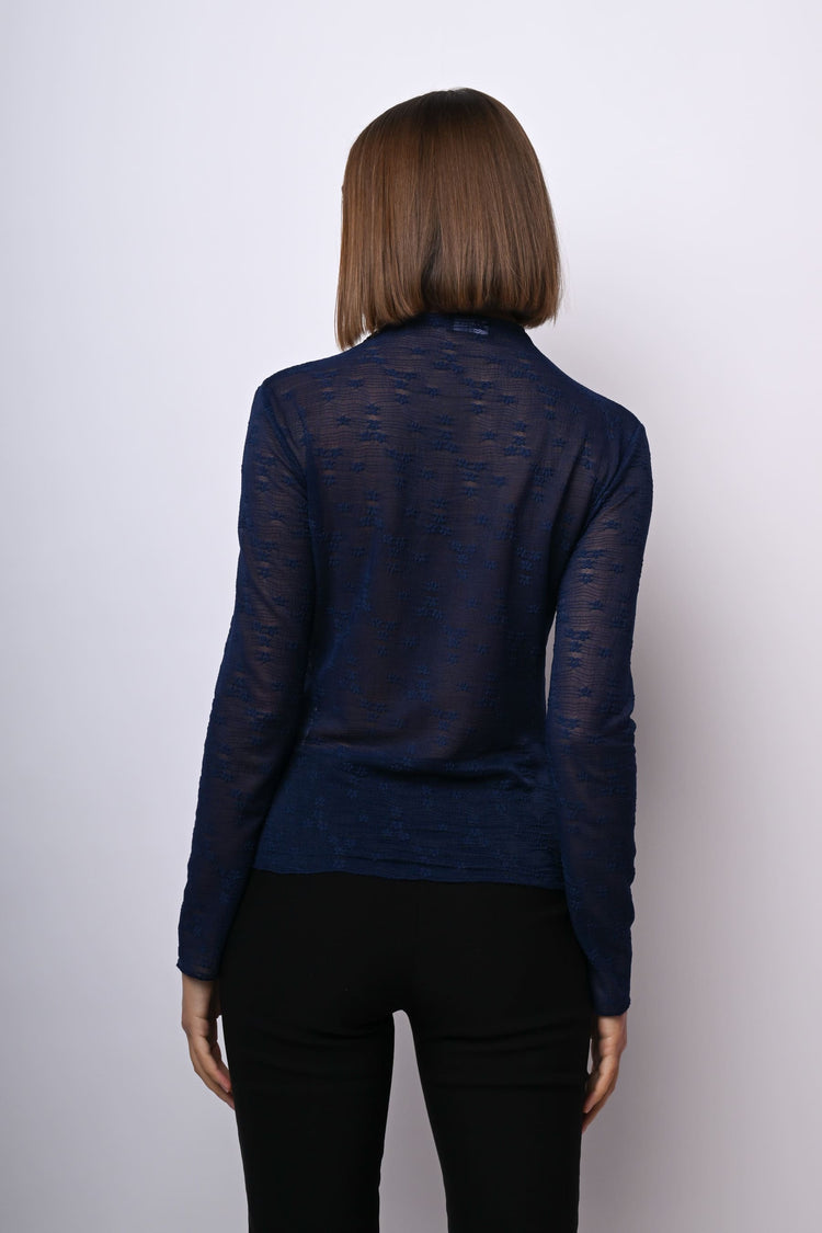 Top in tulle floreale