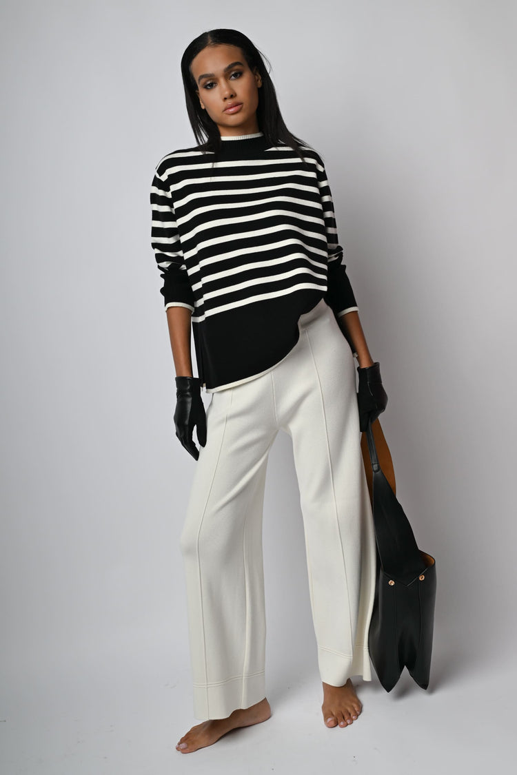 Pull misto viscosa a righe