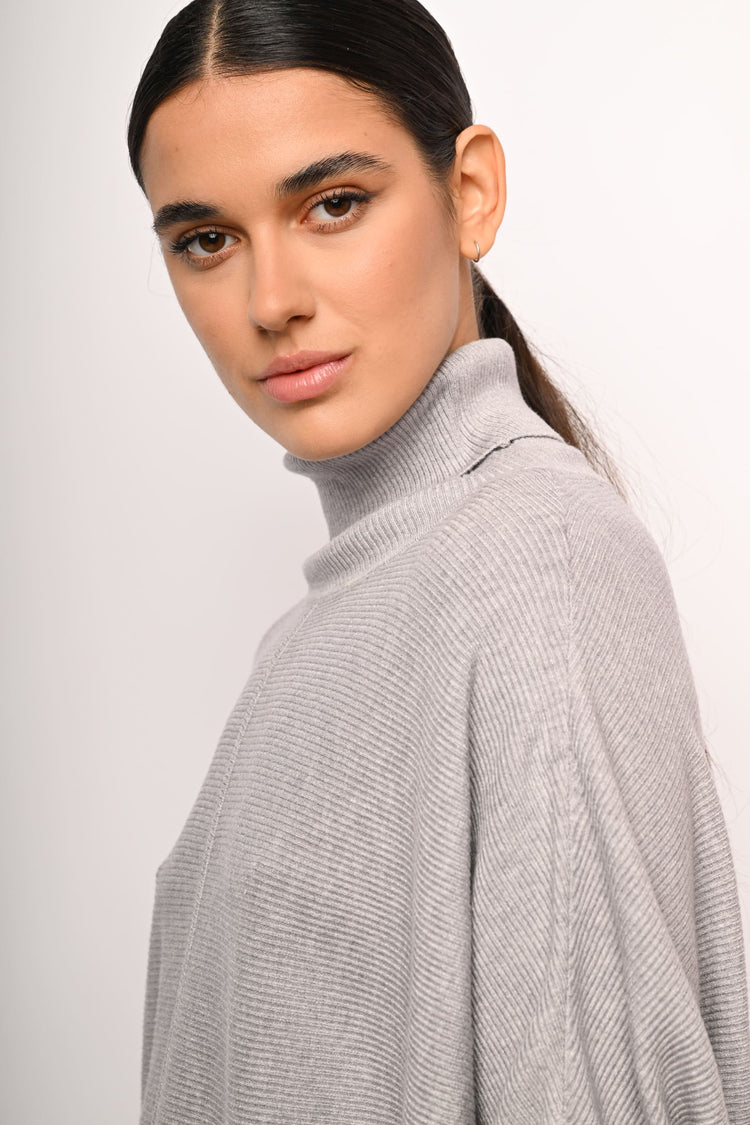 Dolcevita oversize in maglia lurex