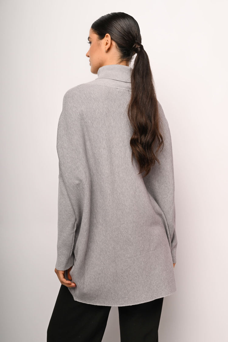 Dolcevita oversize in maglia lurex