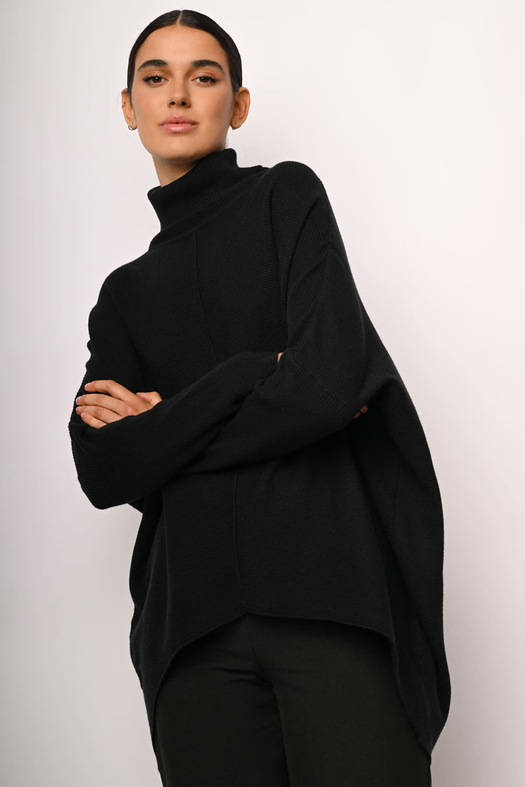 Dolcevita oversize in maglia lurex
