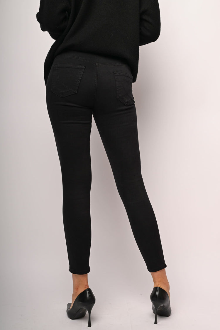 Jeans in gessato strass