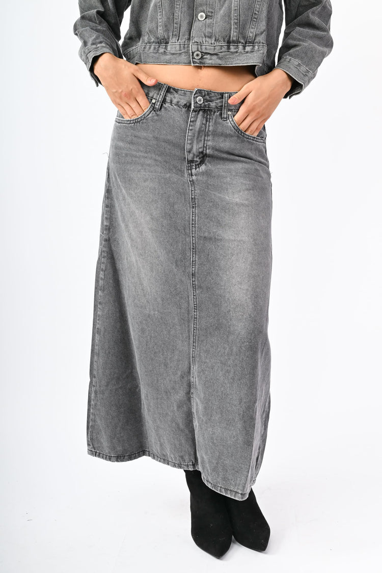 Gonna lunga in denim