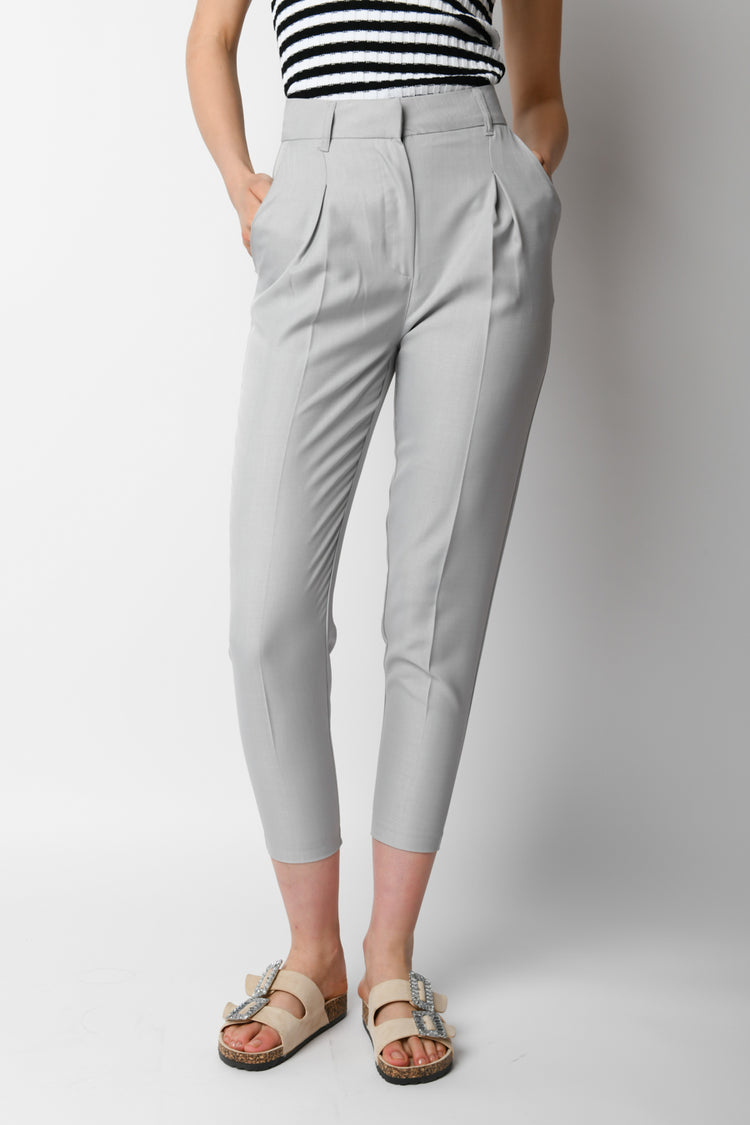 Pantaloni a vita alta con pinces