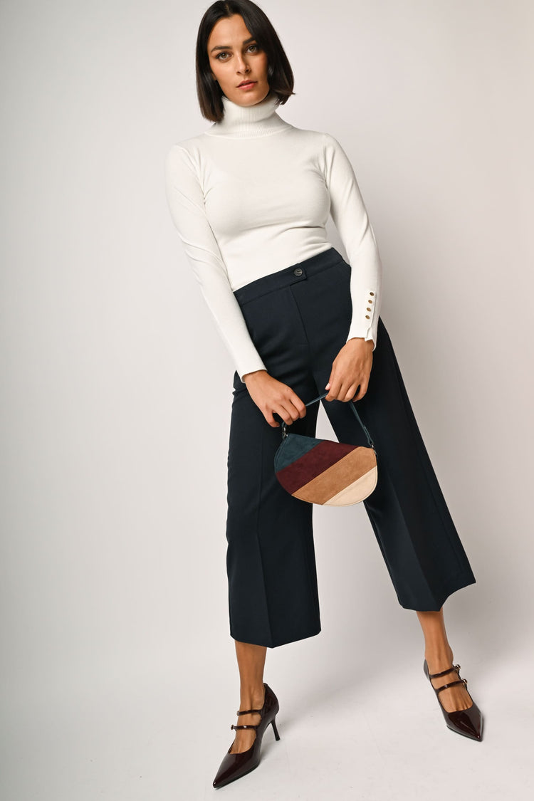 Pantaloni palazzo crop