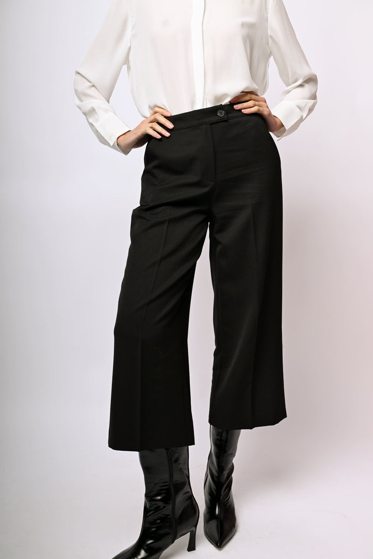 Pantaloni palazzo crop