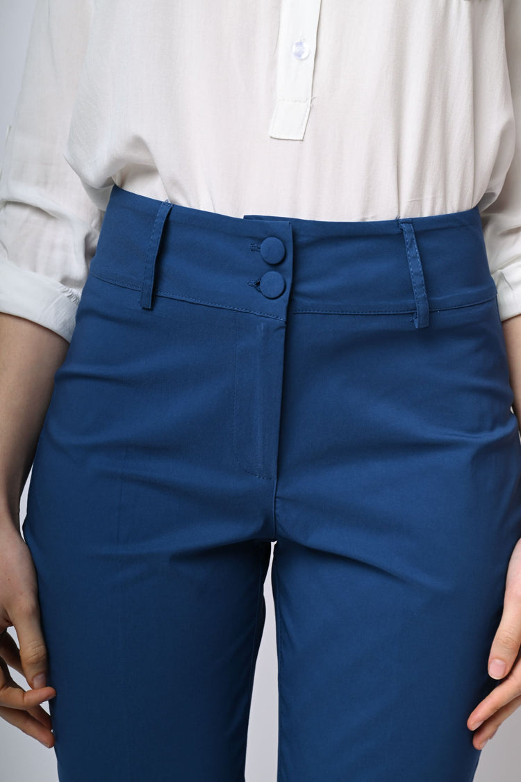 Pantaloni slim-fit misto viscosa