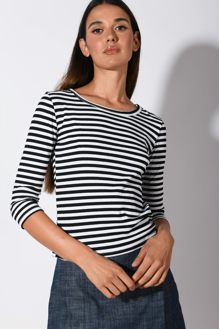 Top in maglia a righe