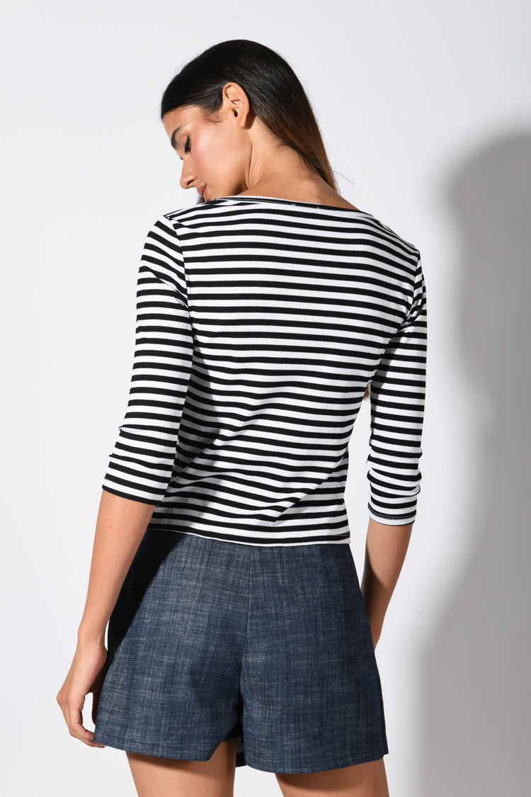 Top in maglia a righe