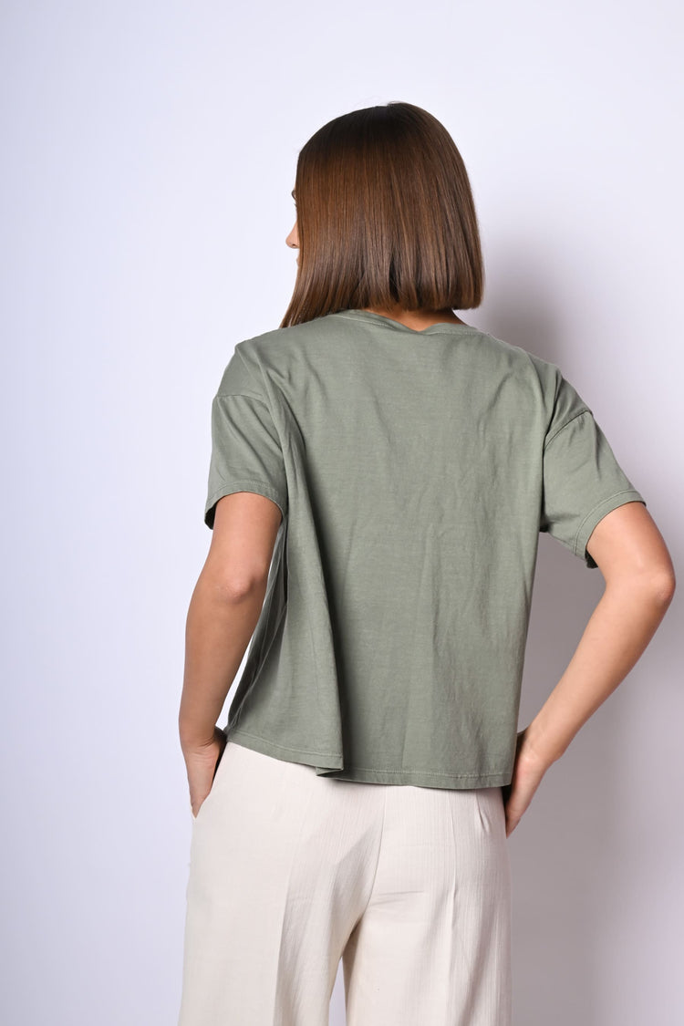 T shirt con fiocchi in strass