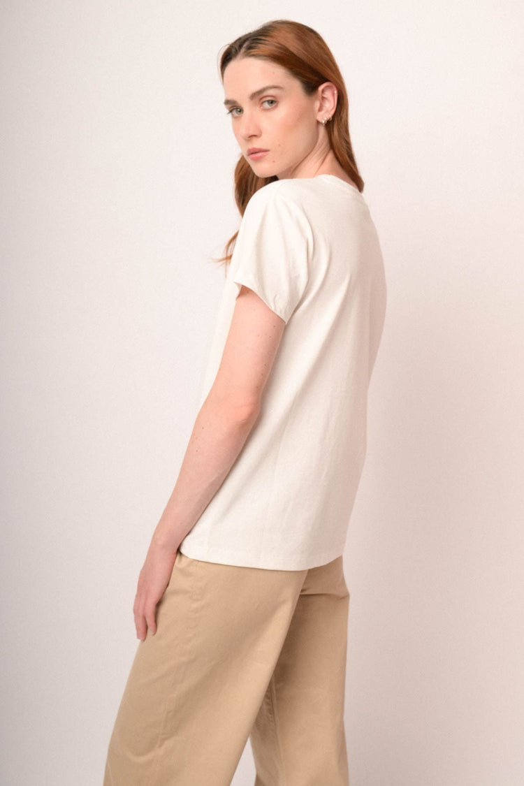 T shirt Capricorno in cotone bianco
