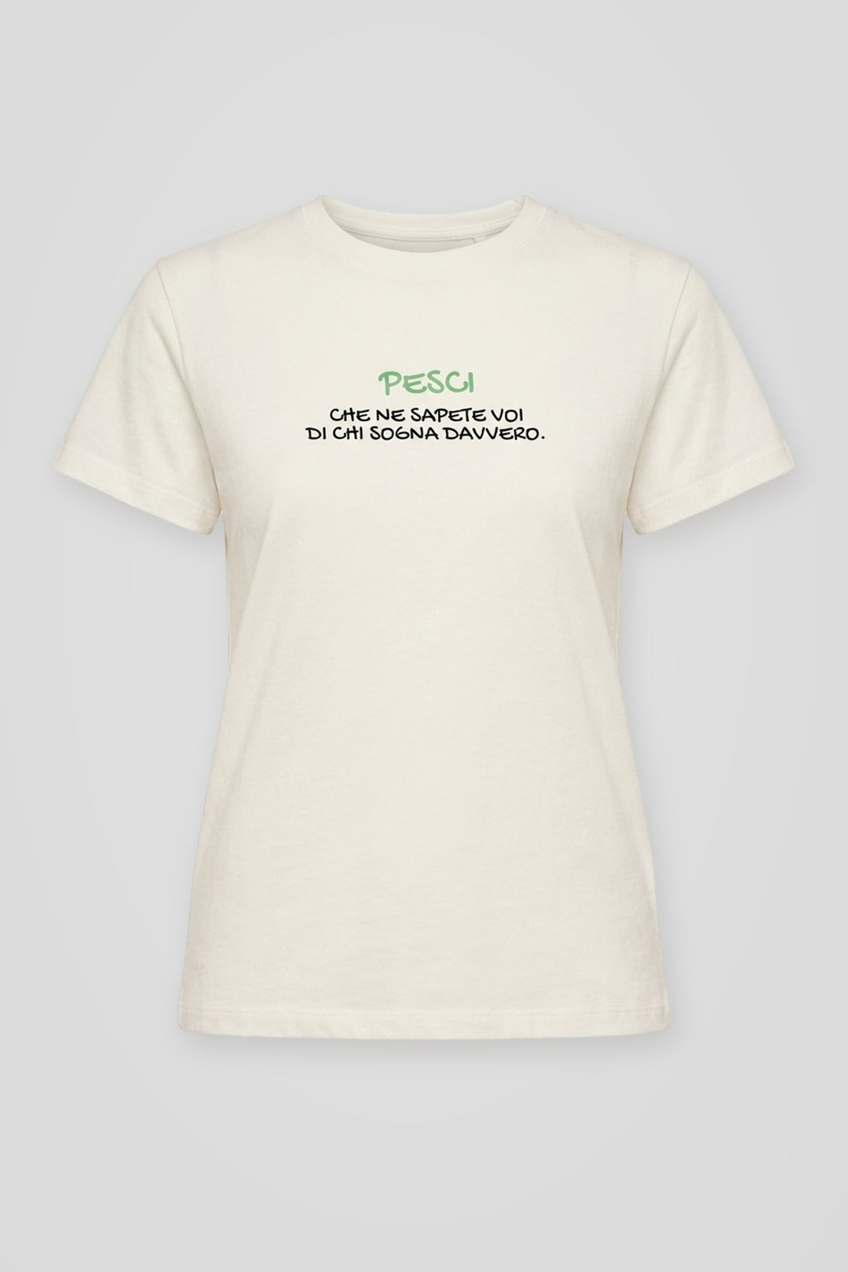 T shirt Pesci in cotone bianco