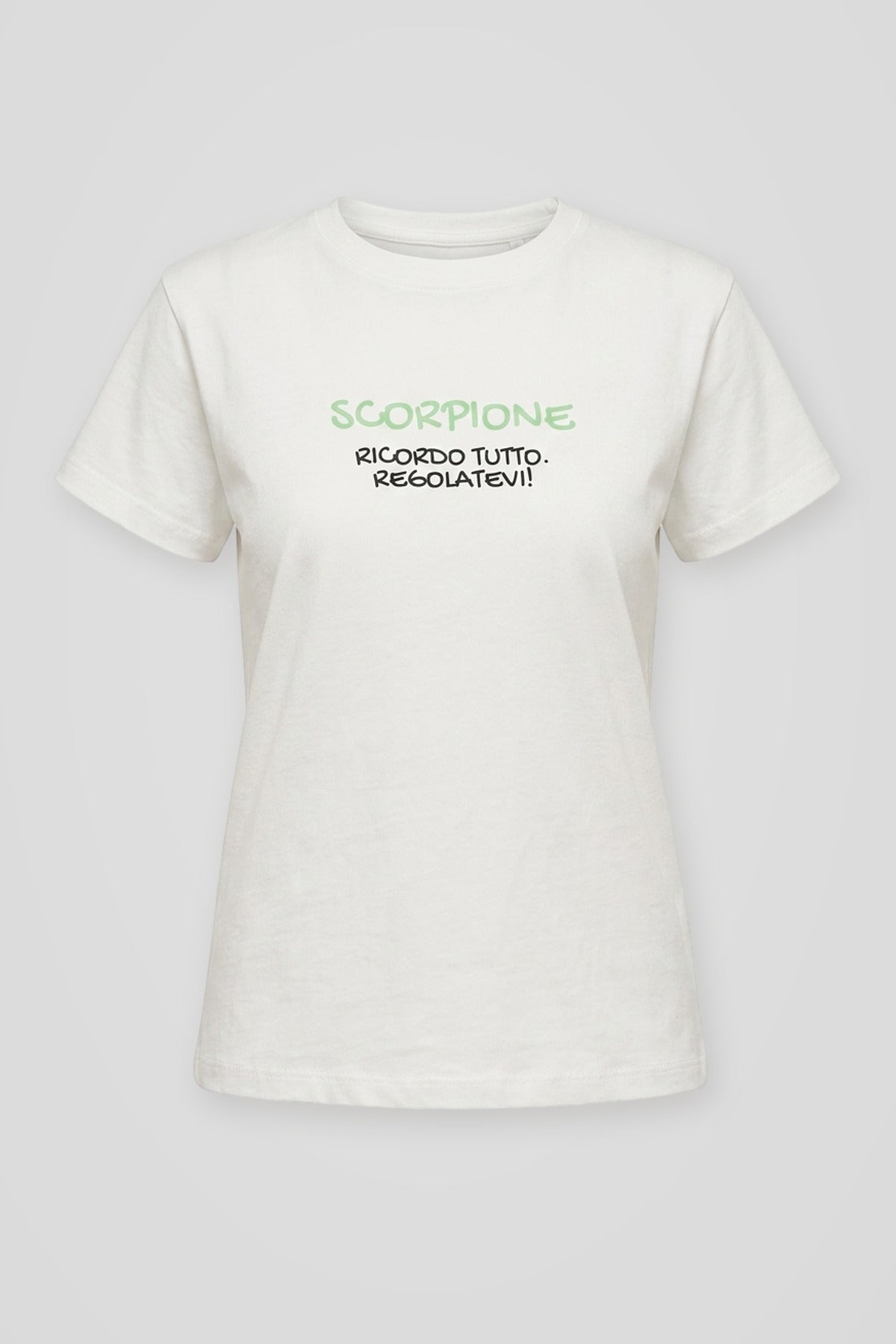 T shirt Scorpione in cotone bianco