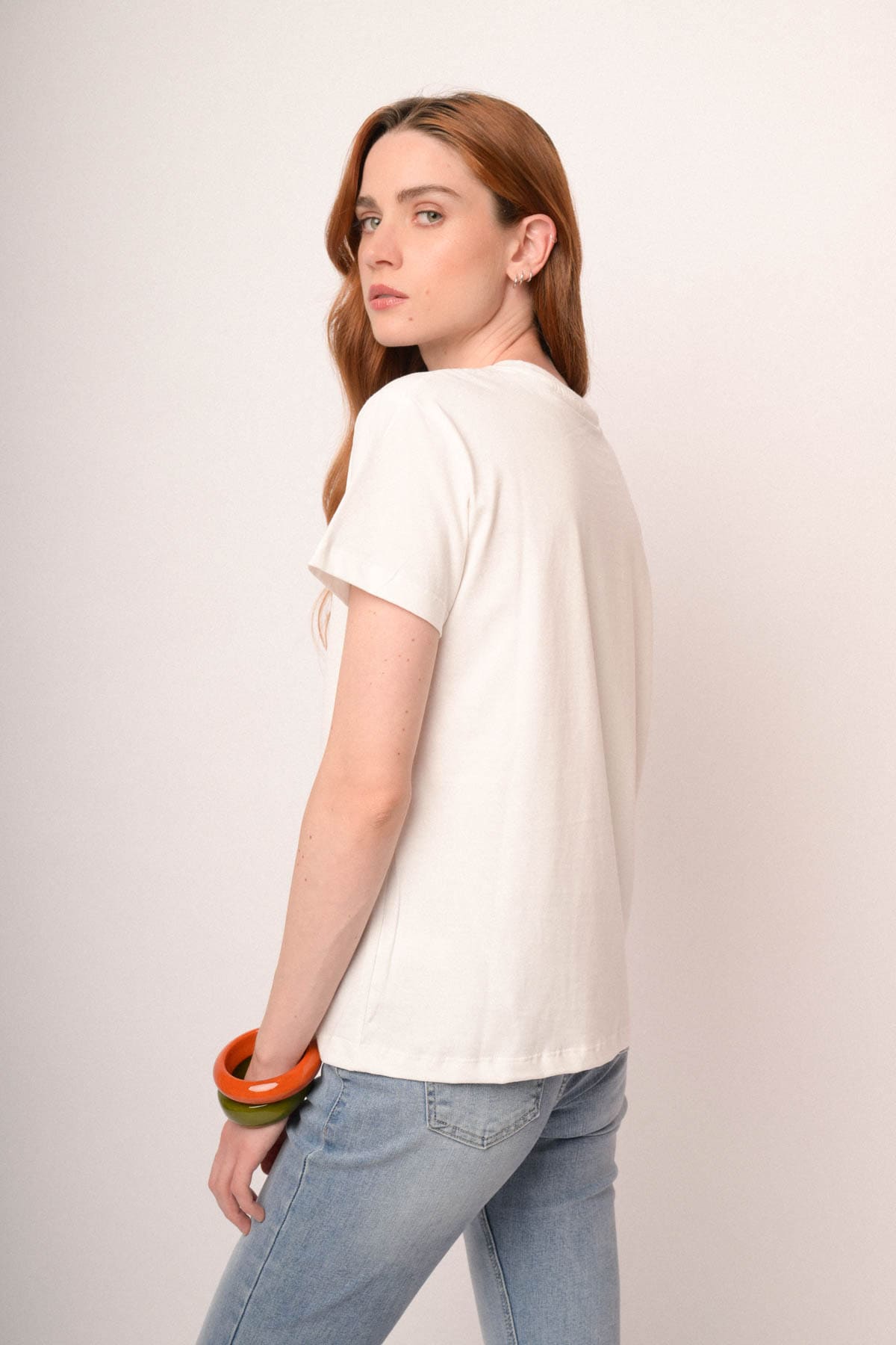 T shirt Vergine in cotone bianco