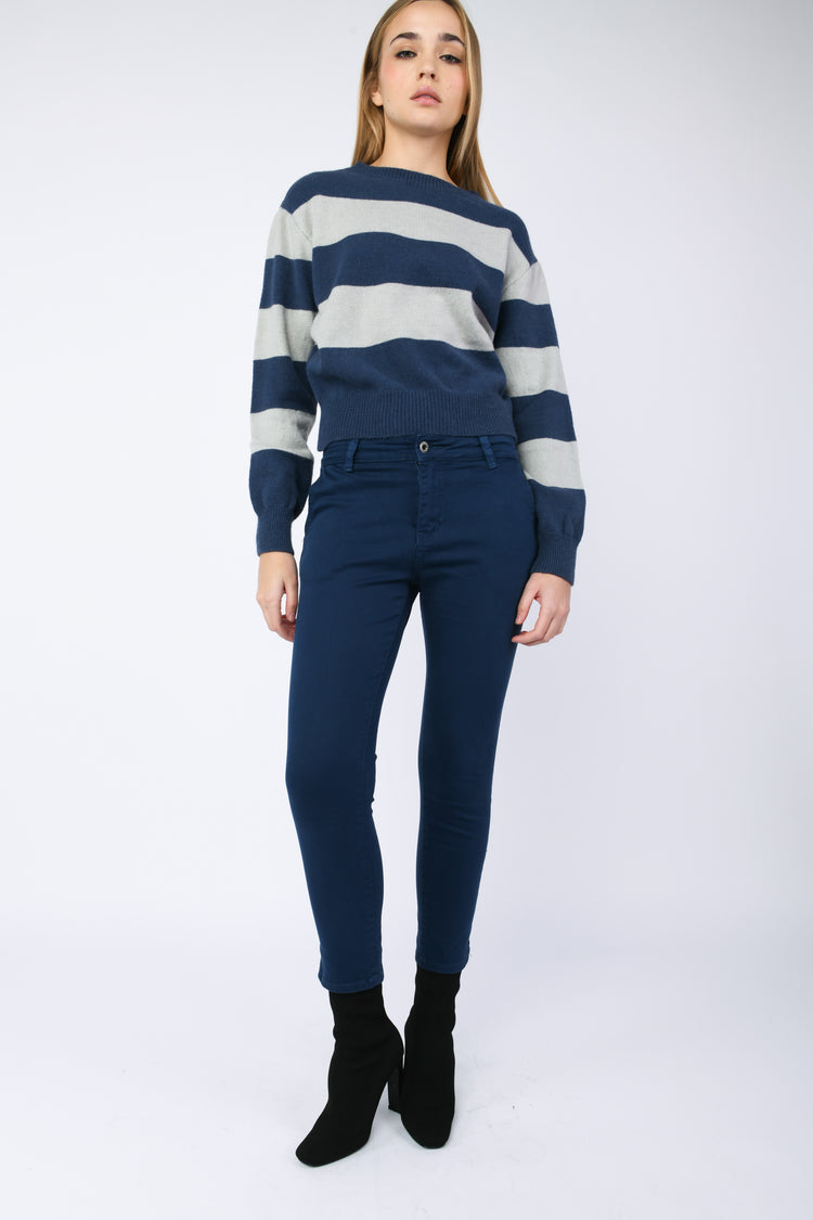 Pantaloni misto cotone stretch