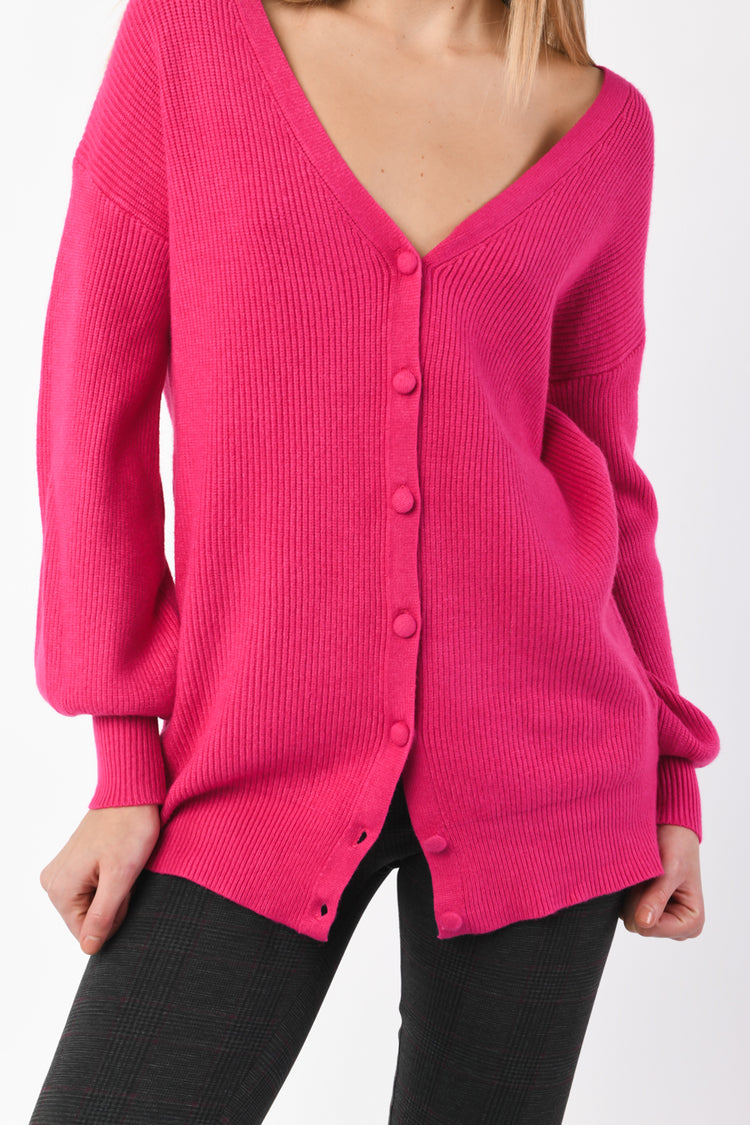 Cardigan oversize a costine