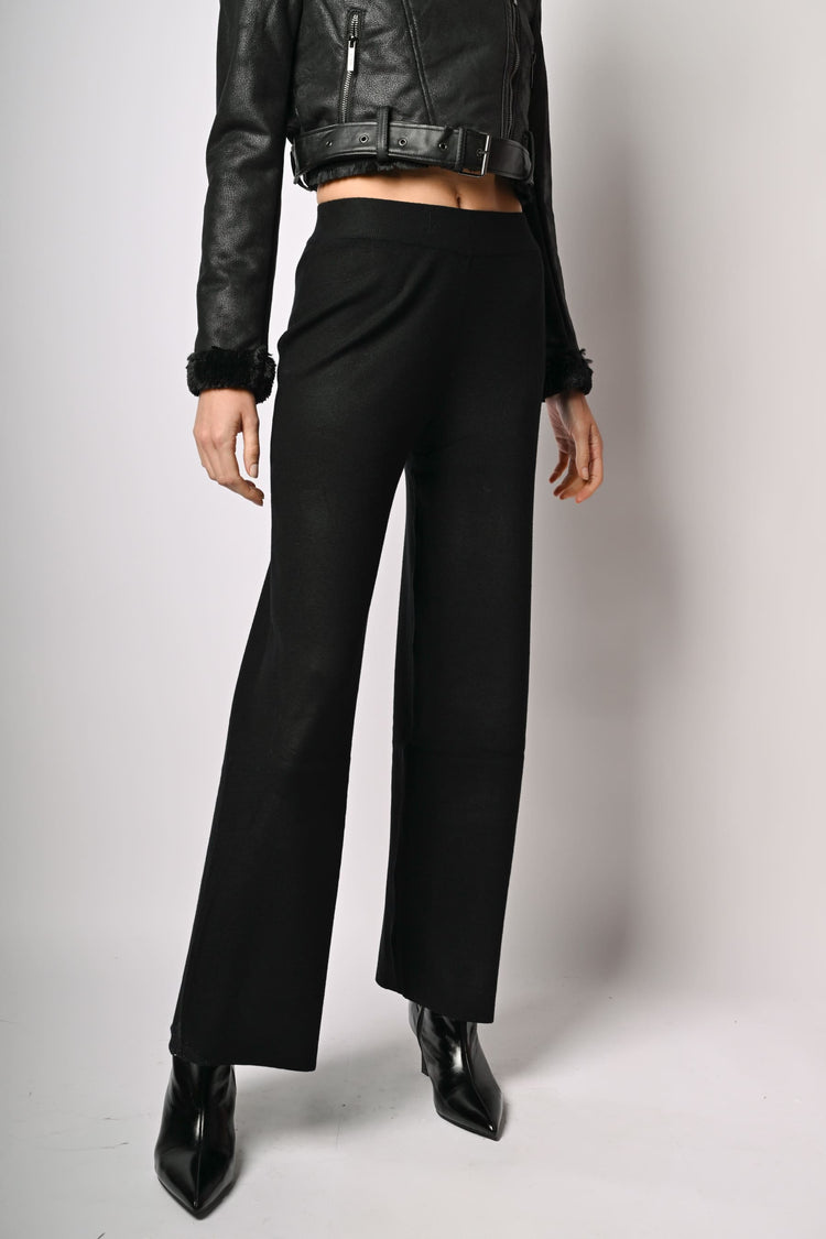 Pantaloni palazzo in maglia