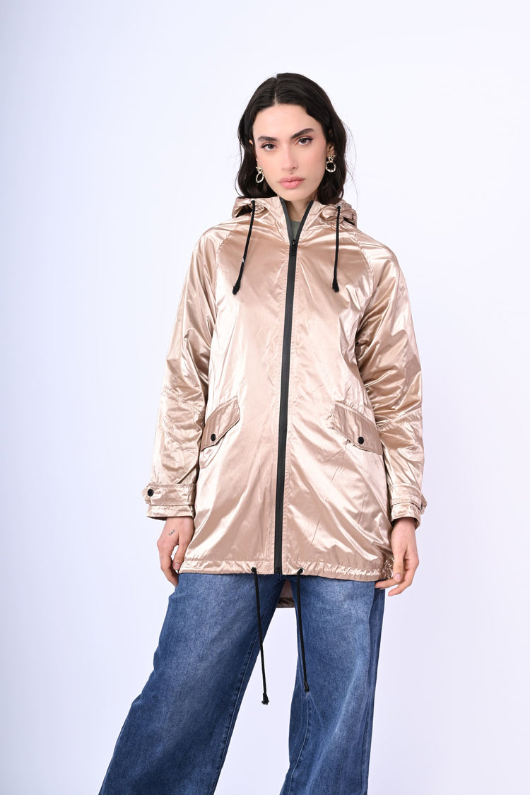 Giacca in nylon metallizzato
