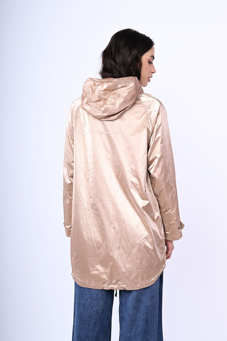 Giacca in nylon metallizzato