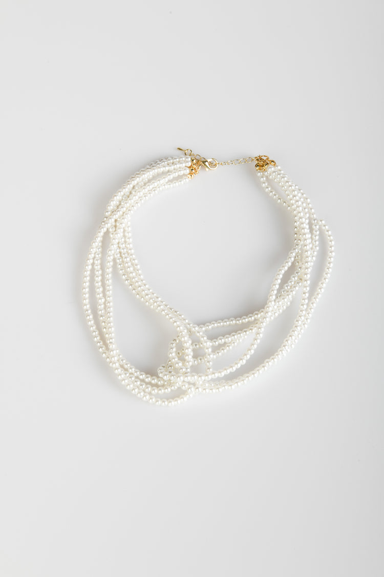Collana multifili con perle