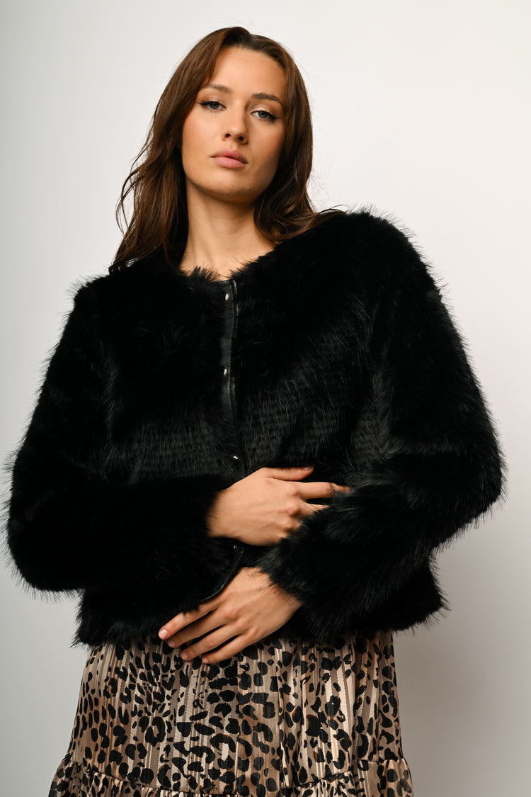 Giacca in faux fur