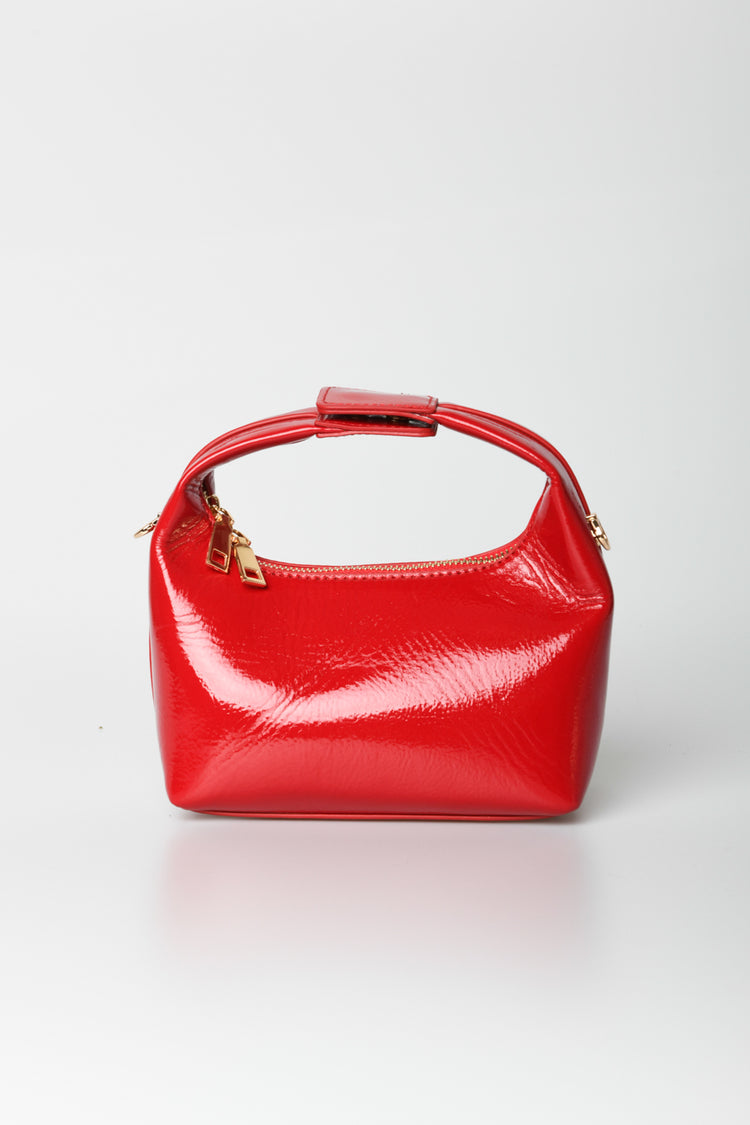 Borsa hobo in vernice