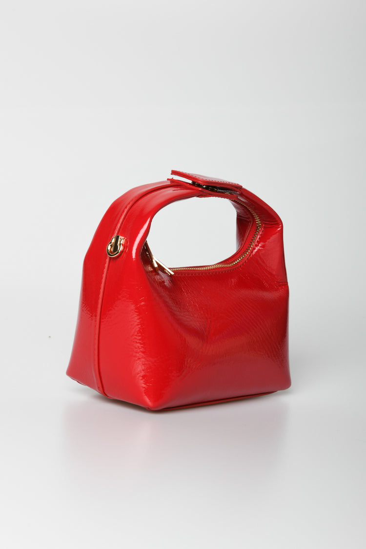 Borsa hobo in vernice