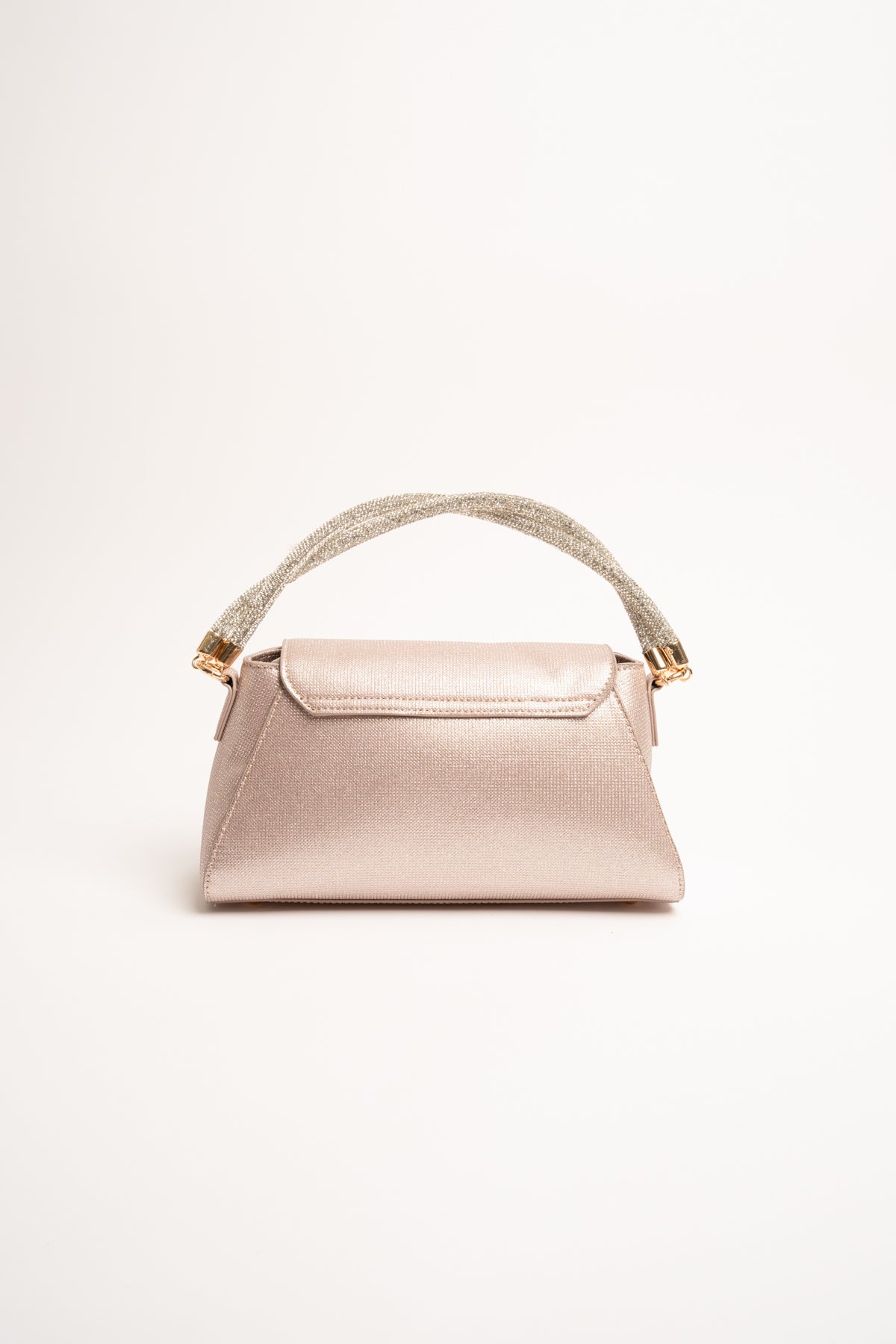 Pochette rosa con manico strass