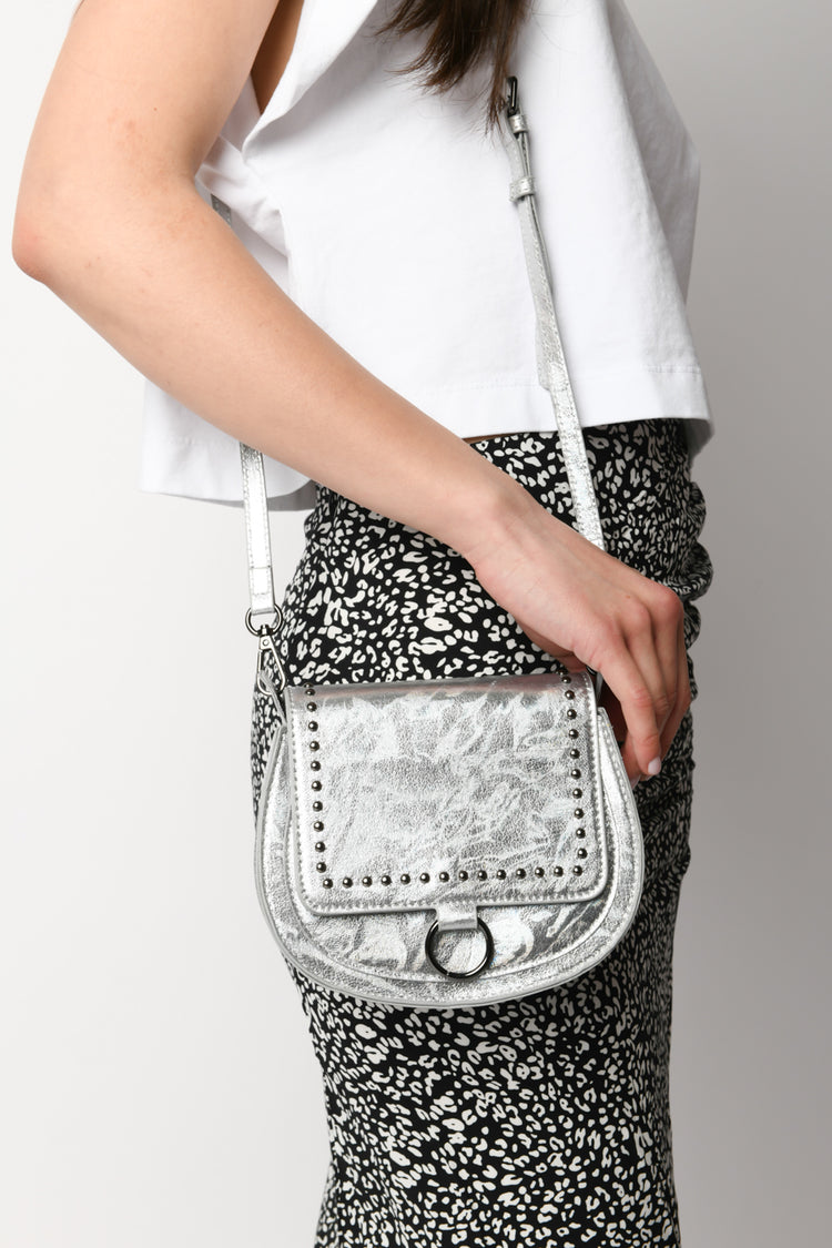 Borsa in similpelle laminata