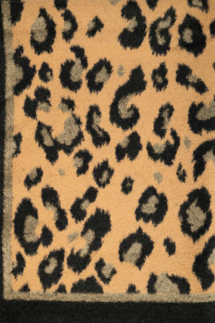 Sciarpa con motivo leopardato beige/multicolor